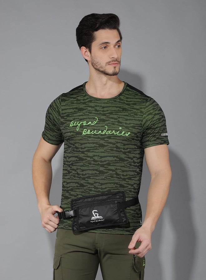 Greenlands Crossbody Travel Money Belt with Adjustable Strap | Secure Storage for Money & Phone | Ideal for Travel, Running, Outdoor Sports & Cycling (Black) - Image 3